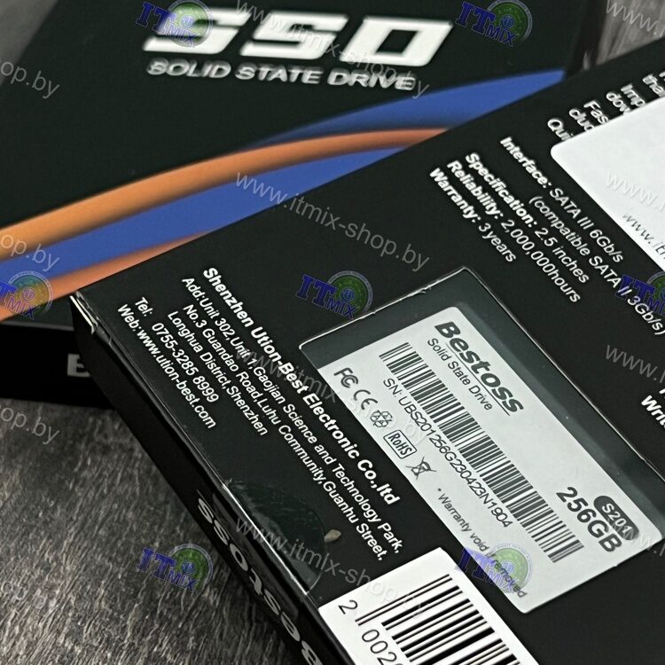 SSD Bestoss S201 256GB (SATA III, 2.5", NAND 3D TLC)