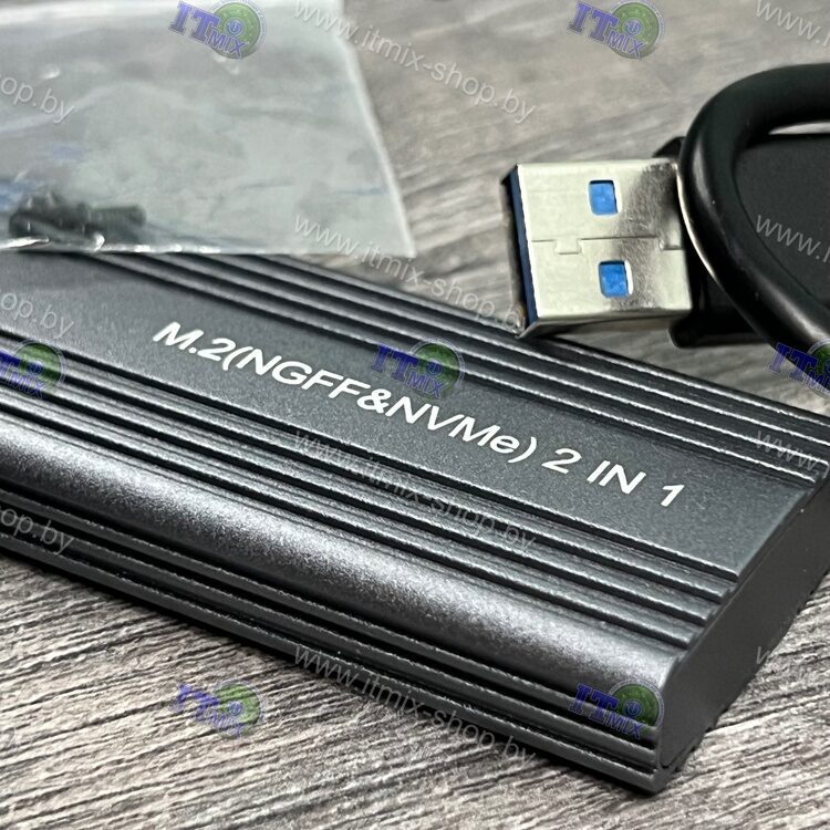 Внешний корпус для жесткого диска M.2 NGFF/NVME (Type-C, USB C/3.1 алюминий)