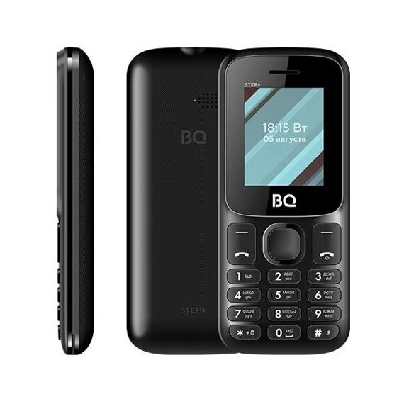 Сотовый телефон BQ 1848 Step+ (BT, FM, micro SD, фонарик) Черный